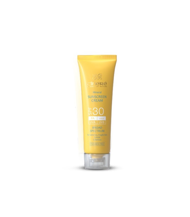 کرم ضد آفتاب مینرال سینره پوست های حساس +SPF30 حجم 50 میل بی رنگ